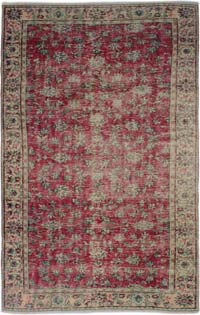 Vintage Turkish Hand-Knotted Rug - 5' 7" x 9' 1" (67" x 109")