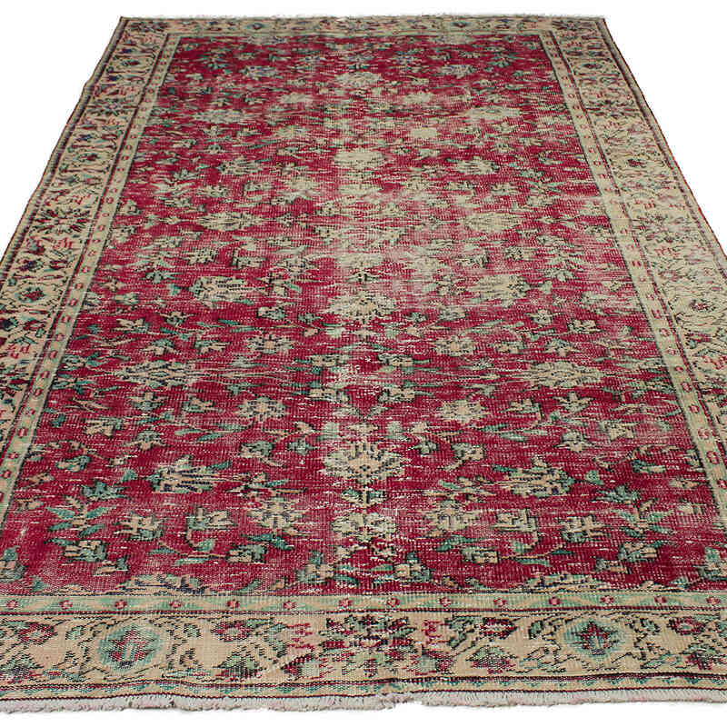 Alfombra Vintage Turca Anudada a Mano - 170 cm x 276 cm - K0083131