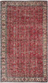 Vintage Turkish Hand-Knotted Rug - 5' 3" x 9' 3" (63" x 111")