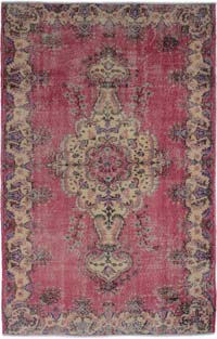 Alfombra Vintage Turca Anudada a Mano - 165 cm x 264 cm
