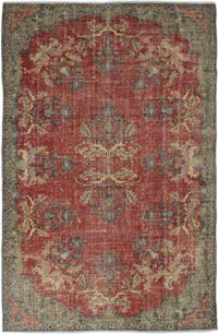 Vintage Turkish Hand-Knotted Rug - 5' 9" x 9'  (69" x 108")