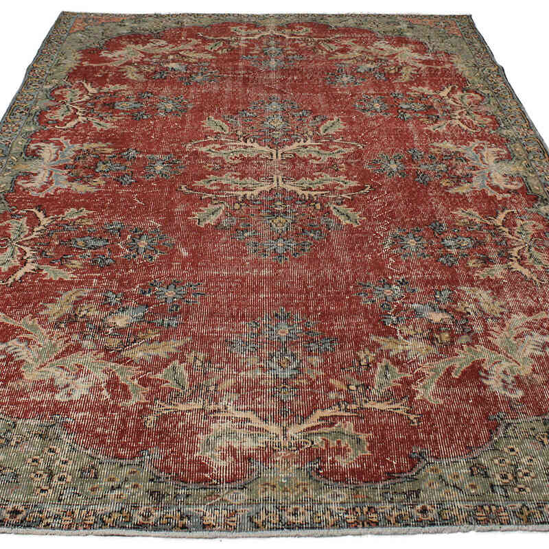 Vintage Turkish Hand-Knotted Rug - 5' 9" x 9'  (69" x 108") - K0083135
