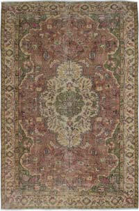Vintage Turkish Hand-Knotted Rug - 5' 6" x 8' 5" (66" x 101")