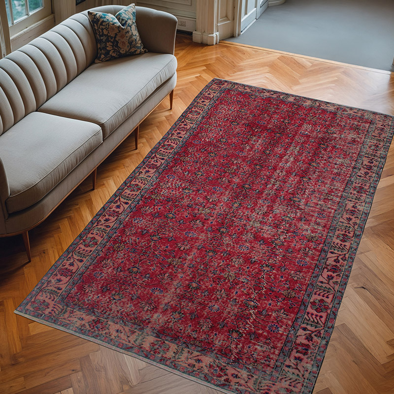 Vintage Turkish Hand-Knotted Rug - 5' 4" x 8' 11" (64" x 107") - K0083140