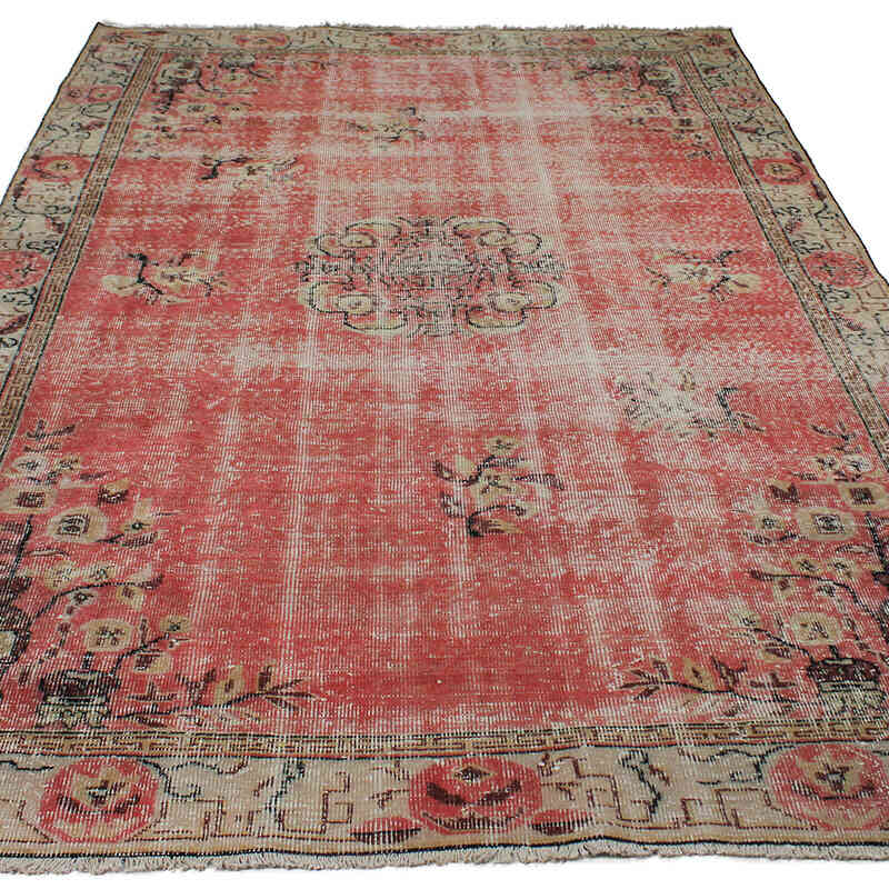 Vintage Turkish Hand-Knotted Rug - 5' 11" x 9' 4" (71" x 112") - K0083141