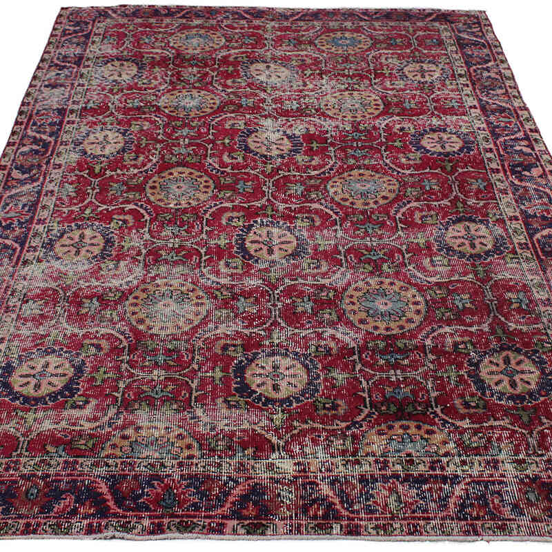 Alfombra Vintage Turca Anudada a Mano - 146 cm x 237 cm - K0083143