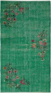 Alfombra Vintage Turca Anudada a Mano - 110 cm x 203 cm