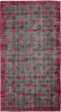 Alfombra Vintage Turca Anudada a Mano - 110 cm x 207 cm
