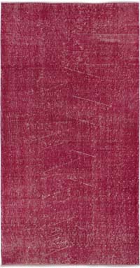 Alfombra Turca Vintage Sobre-teñida - 100 cm x 191 cm