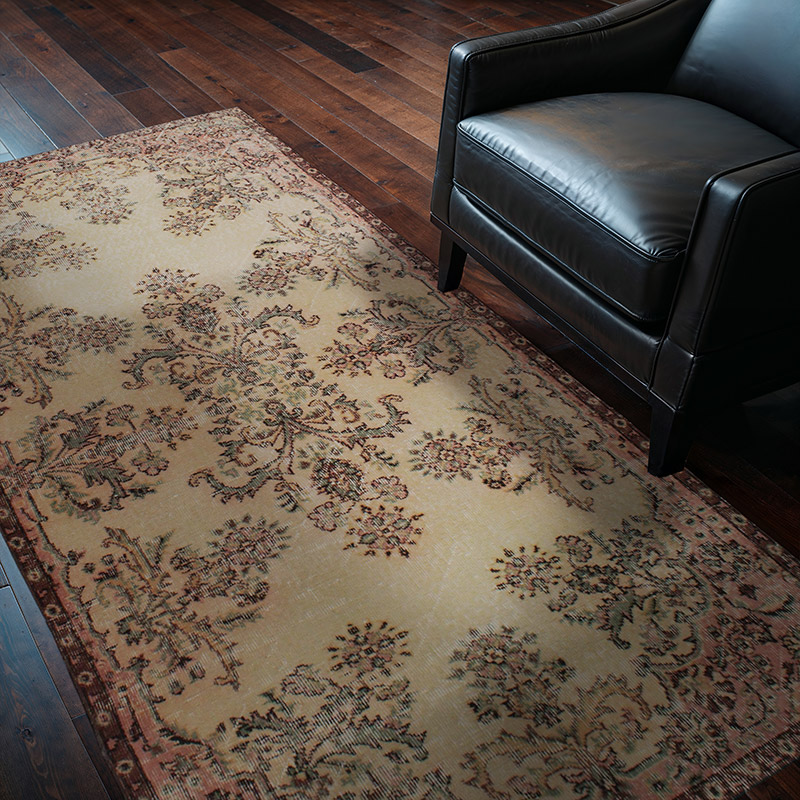 Vintage Turkish Hand-Knotted Rug - 3' 10" x 7'  (46" x 84") - K0083155