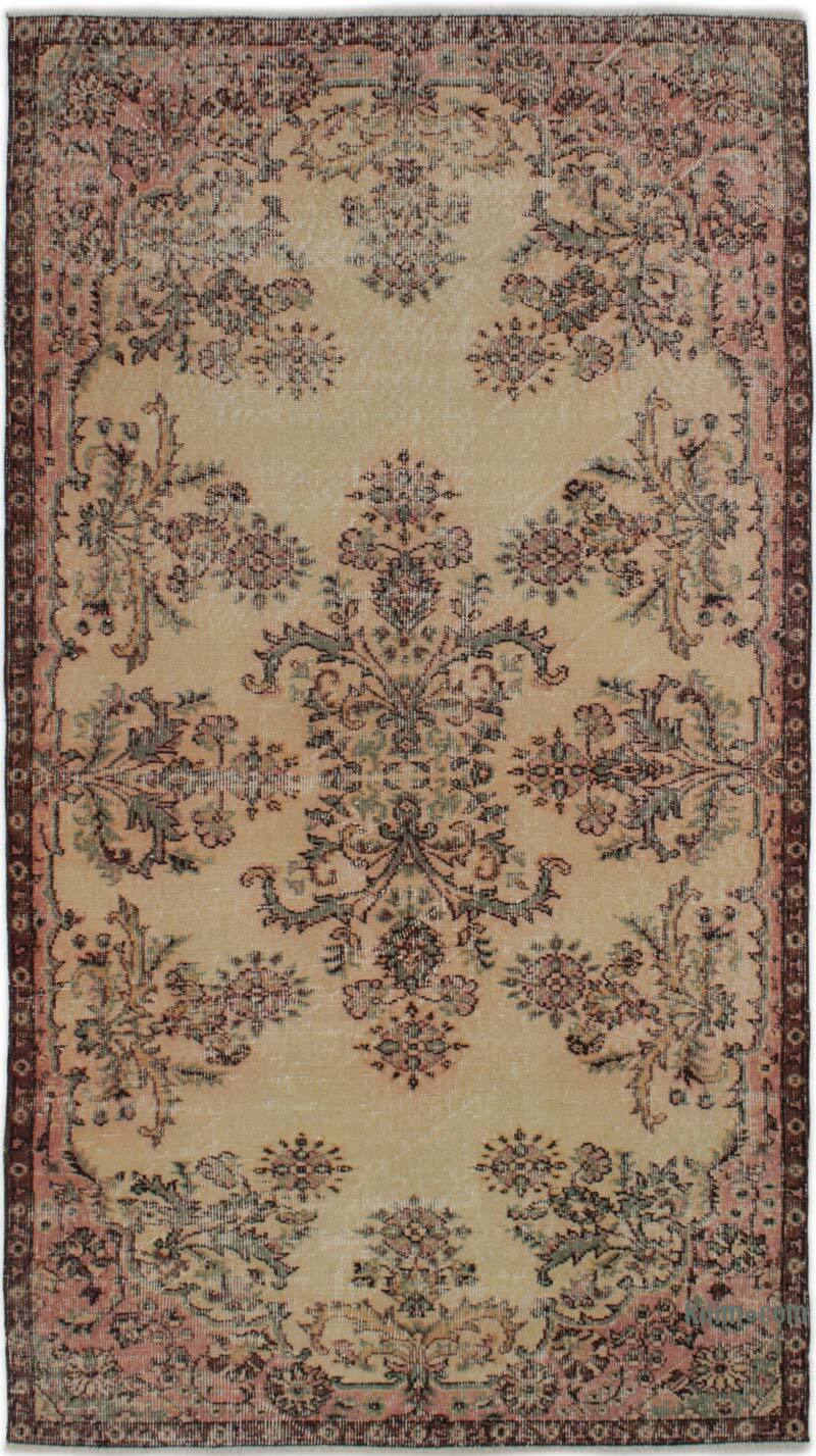 Vintage Turkish Hand-Knotted Rug - 3' 10" x 7'  (46" x 84") - K0083155