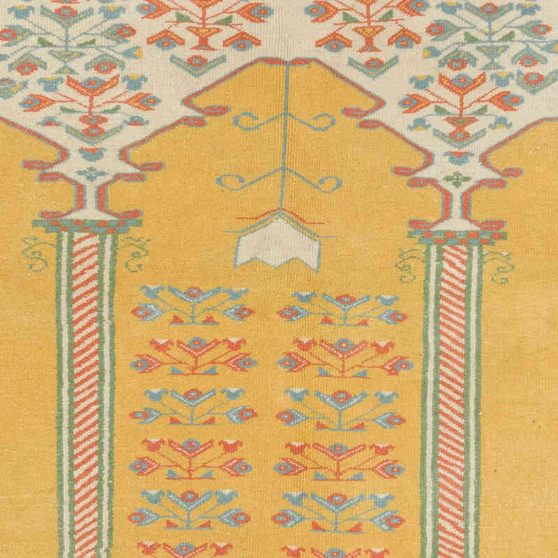 Alfombra Vintage Turca Anudada a Mano - 138 cm x 155 cm - K0083156