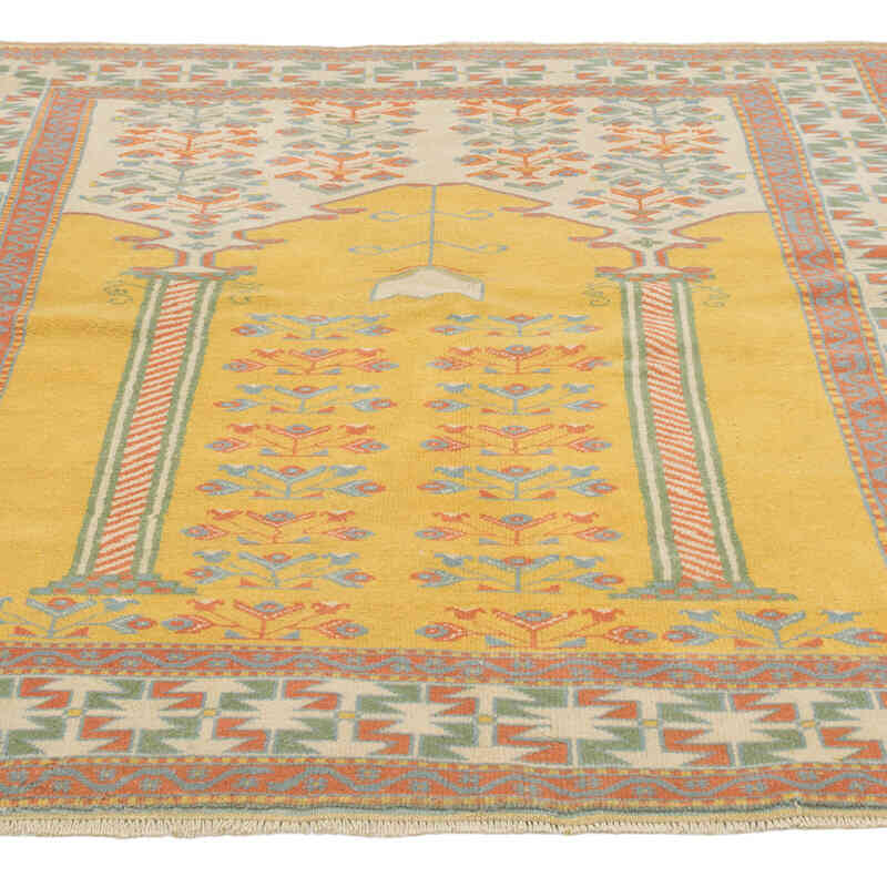 Alfombra Vintage Turca Anudada a Mano - 138 cm x 155 cm - K0083156