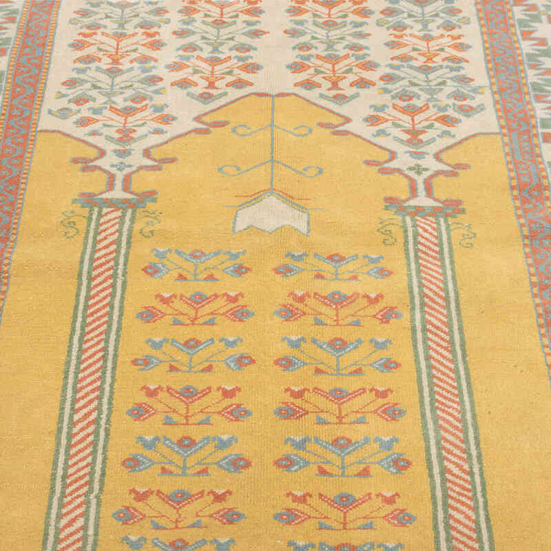 Alfombra Vintage Turca Anudada a Mano - 138 cm x 155 cm - K0083156