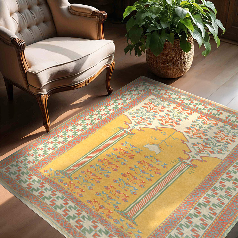Alfombra Vintage Turca Anudada a Mano - 138 cm x 155 cm - K0083156