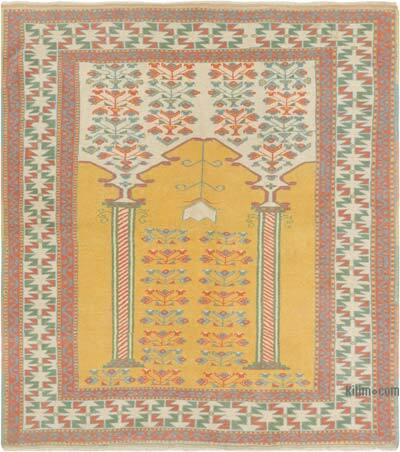 El Dokuma Vintage Hali - 138 cm x 155 cm