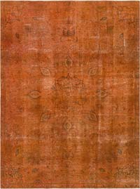Over-dyed Vintage Hand-Knotted Turkish Rug - 7' 11" x 10' 6" (95" x 126")