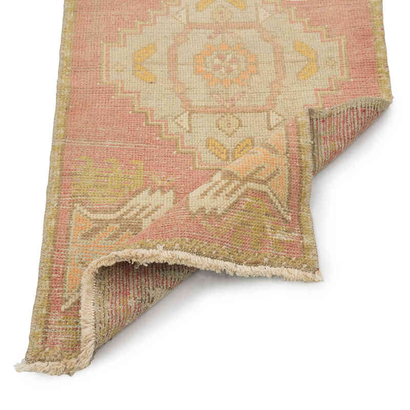 El Dokuma Vintage Halı - 53 cm x 107 cm - K0083162