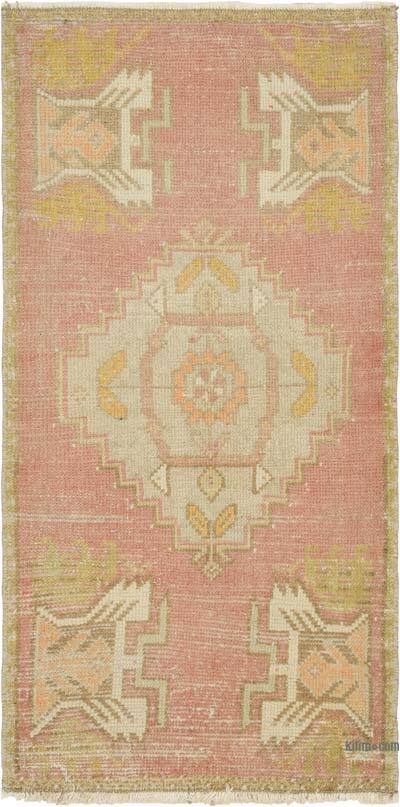 El Dokuma Vintage Halı - 53 cm x 107 cm