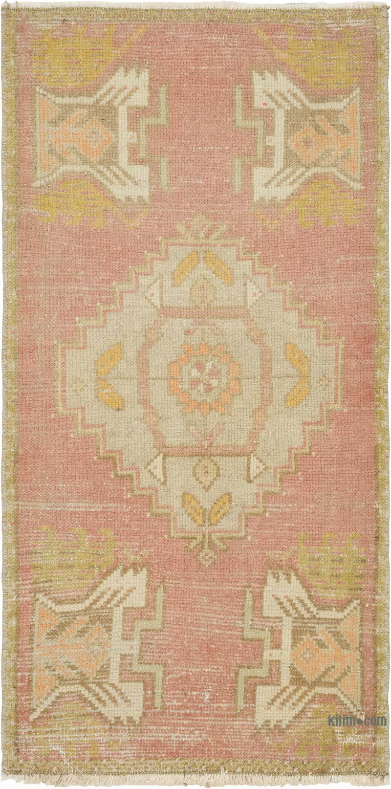 El Dokuma Vintage Halı - 53 cm x 107 cm - K0083162
