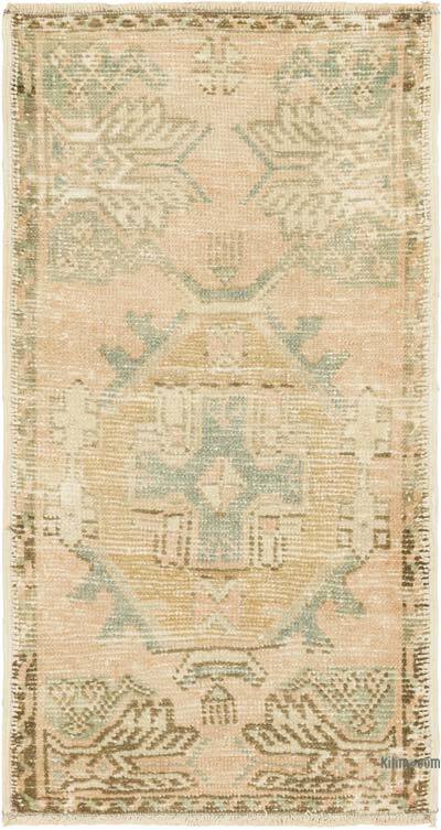 El Dokuma Vintage Halı - 46 cm x 86 cm