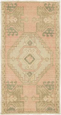 El Dokuma Vintage Halı - 52 cm x 94 cm