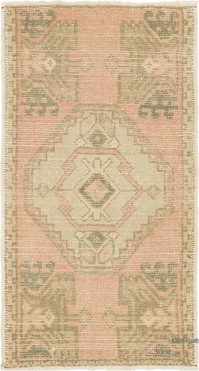 Alfombra Vintage Turca Anudada a Mano - 52 cm x 94 cm