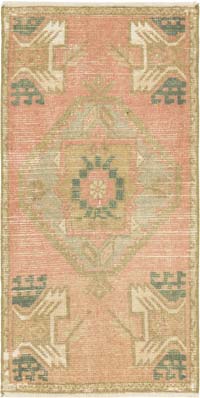 El Dokuma Vintage Halı - 46 cm x 93 cm