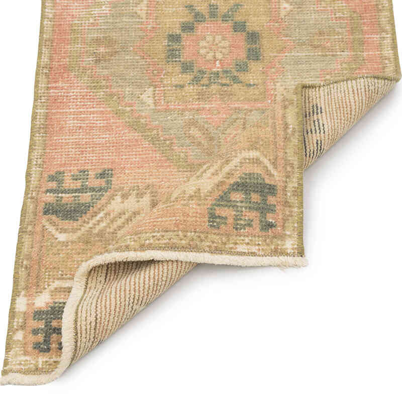 Alfombra Vintage Turca Anudada a Mano - 46 cm x 93 cm - K0083165