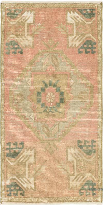 El Dokuma Vintage Halı - 46 cm x 93 cm