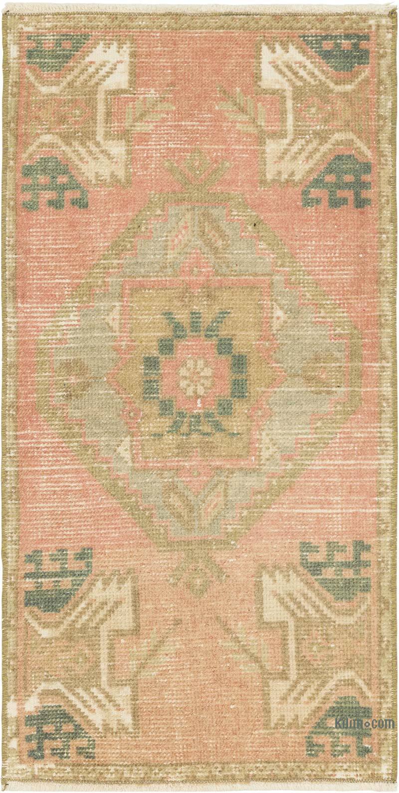 Alfombra Vintage Turca Anudada a Mano - 46 cm x 93 cm - K0083165