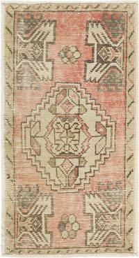 El Dokuma Vintage Halı - 53 cm x 98 cm