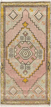 El Dokuma Vintage Halı - 50 cm x 102 cm
