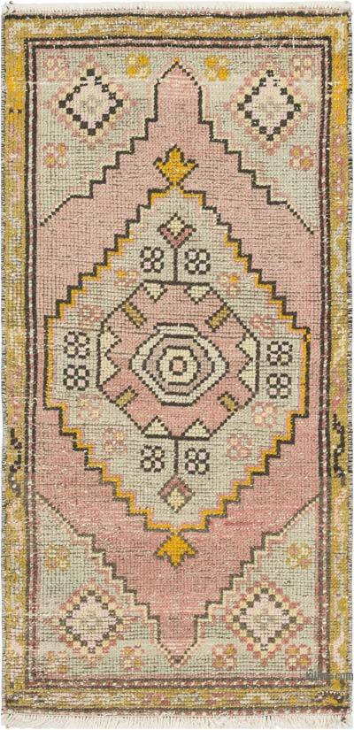 Alfombra Vintage Turca Anudada a Mano - 50 cm x 102 cm
