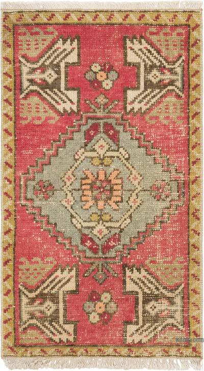 El Dokuma Vintage Halı - 47 cm x 83 cm