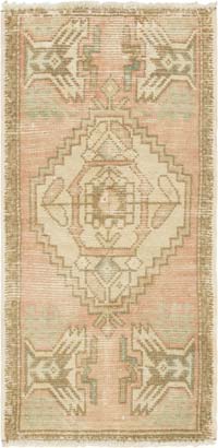 El Dokuma Vintage Halı - 48 cm x 95 cm