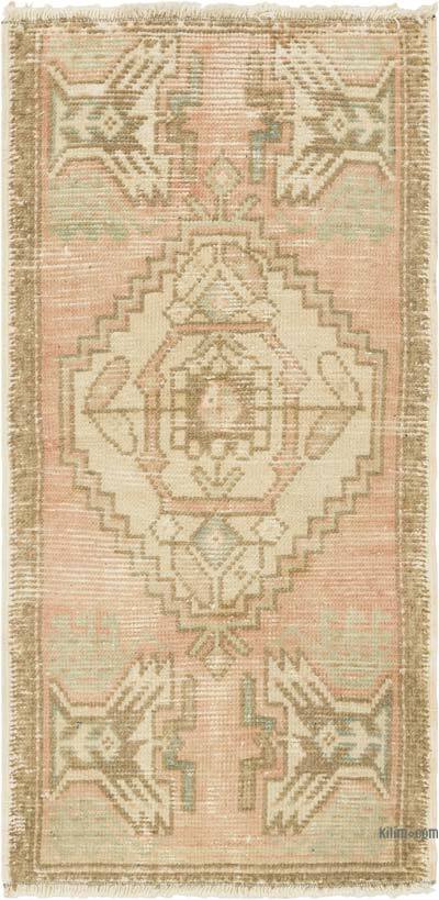 El Dokuma Vintage Halı - 48 cm x 95 cm