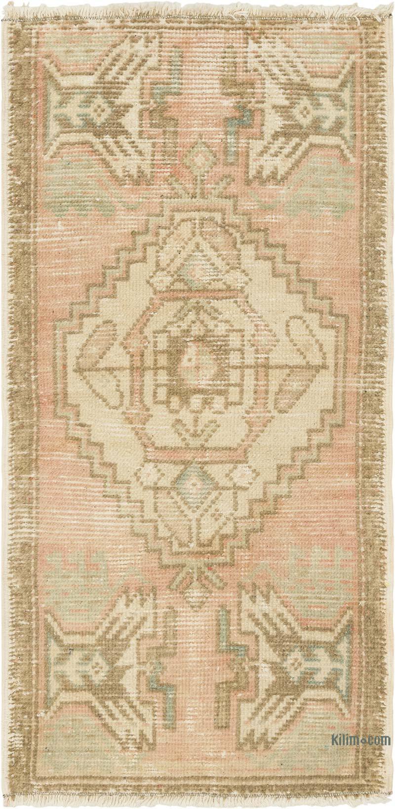 Vintage Turkish Hand-Knotted Rug - 1' 7" x 3' 1" (19" x 37") - K0083172