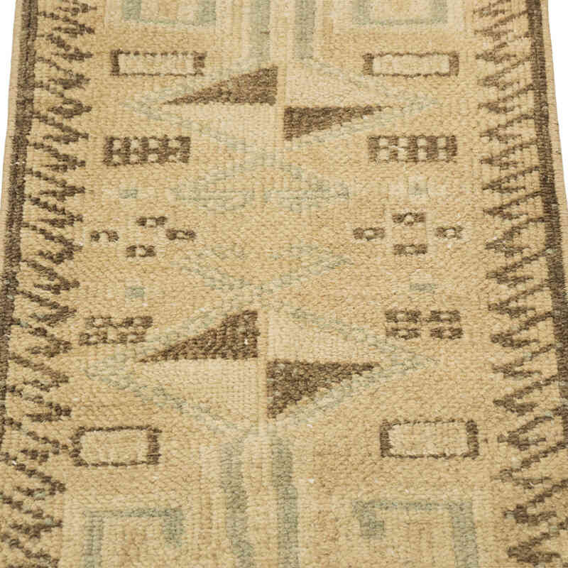 El Dokuma Vintage Halı - 43 cm x 77 cm - K0083173