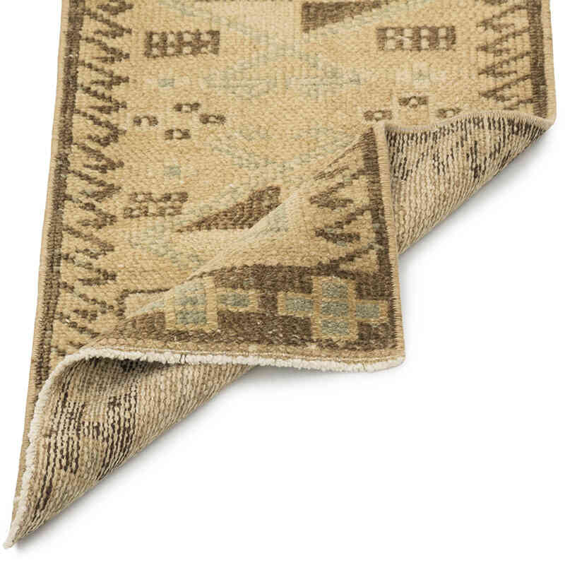 El Dokuma Vintage Halı - 43 cm x 77 cm - K0083173