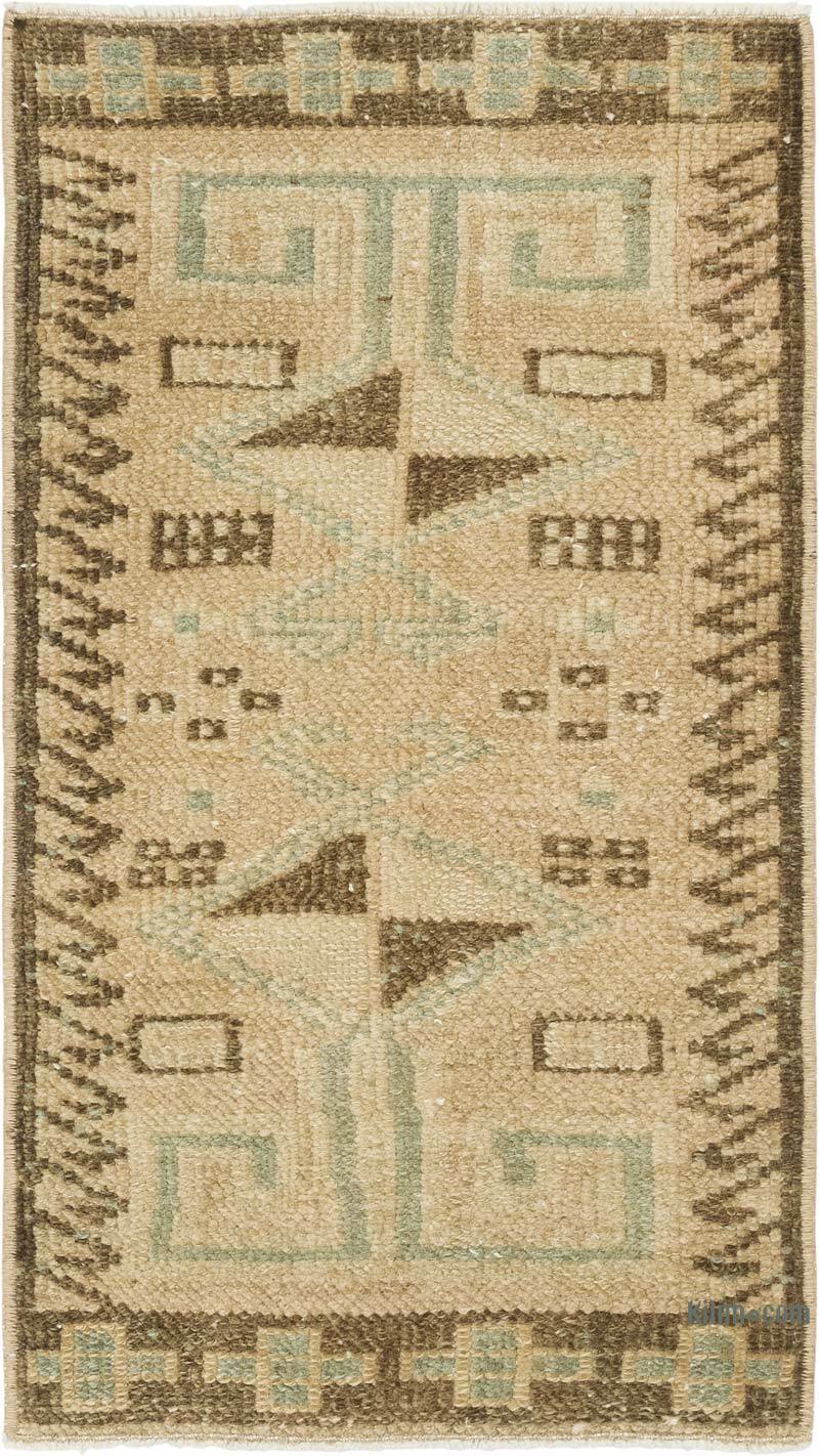 El Dokuma Vintage Halı - 43 cm x 77 cm - K0083173