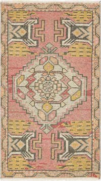 El Dokuma Vintage Halı - 52 cm x 89 cm