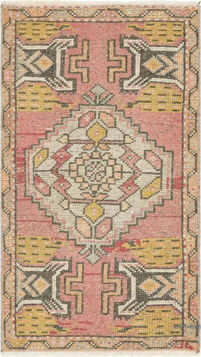 El Dokuma Vintage Halı - 52 cm x 89 cm