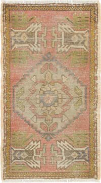El Dokuma Vintage Halı - 48 cm x 83 cm