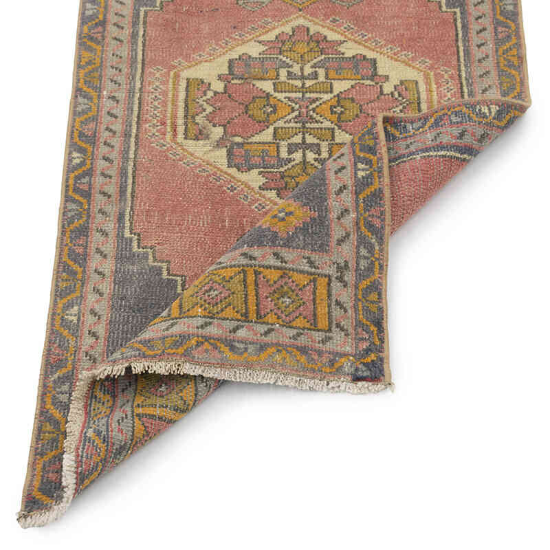 El Dokuma Vintage Halı - 53 cm x 103 cm - K0083177