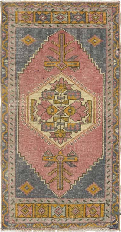 Vintage Turkish Hand-Knotted Rug - 1' 9" x 3' 5" (21" x 41")