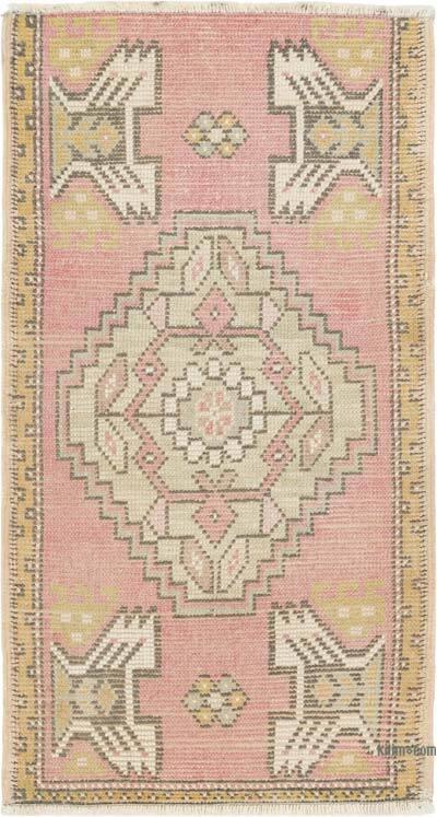 Alfombra Vintage Turca Anudada a Mano - 53 cm x 98 cm