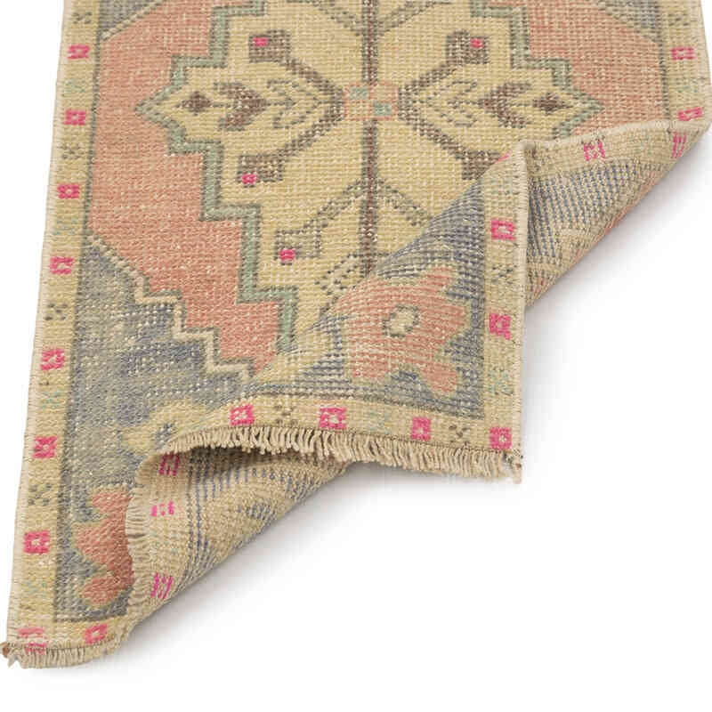 Alfombra Vintage Turca Anudada a Mano - 46 cm x 93 cm - K0083179