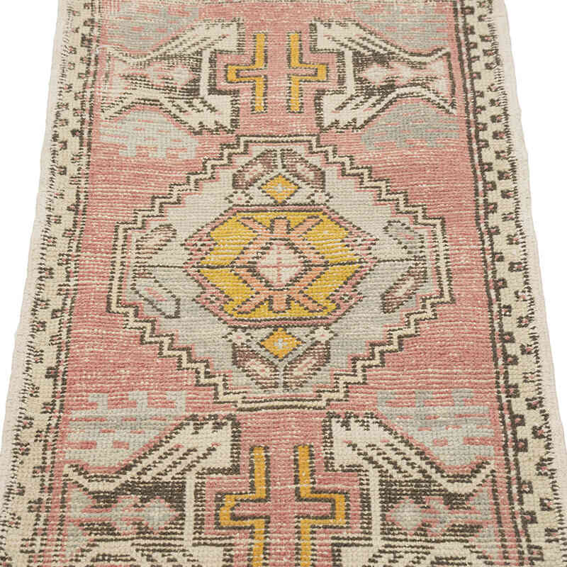 Alfombra Vintage Turca Anudada a Mano - 51 cm x 96 cm - K0083180