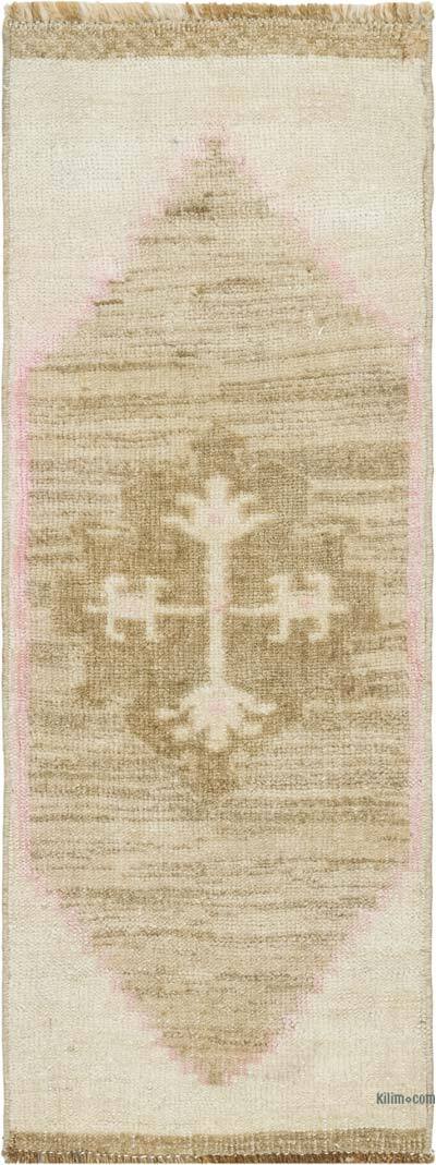 Vintage Turkish Hand-Knotted Rug - 1' 1" x 2' 11" (13" x 35")